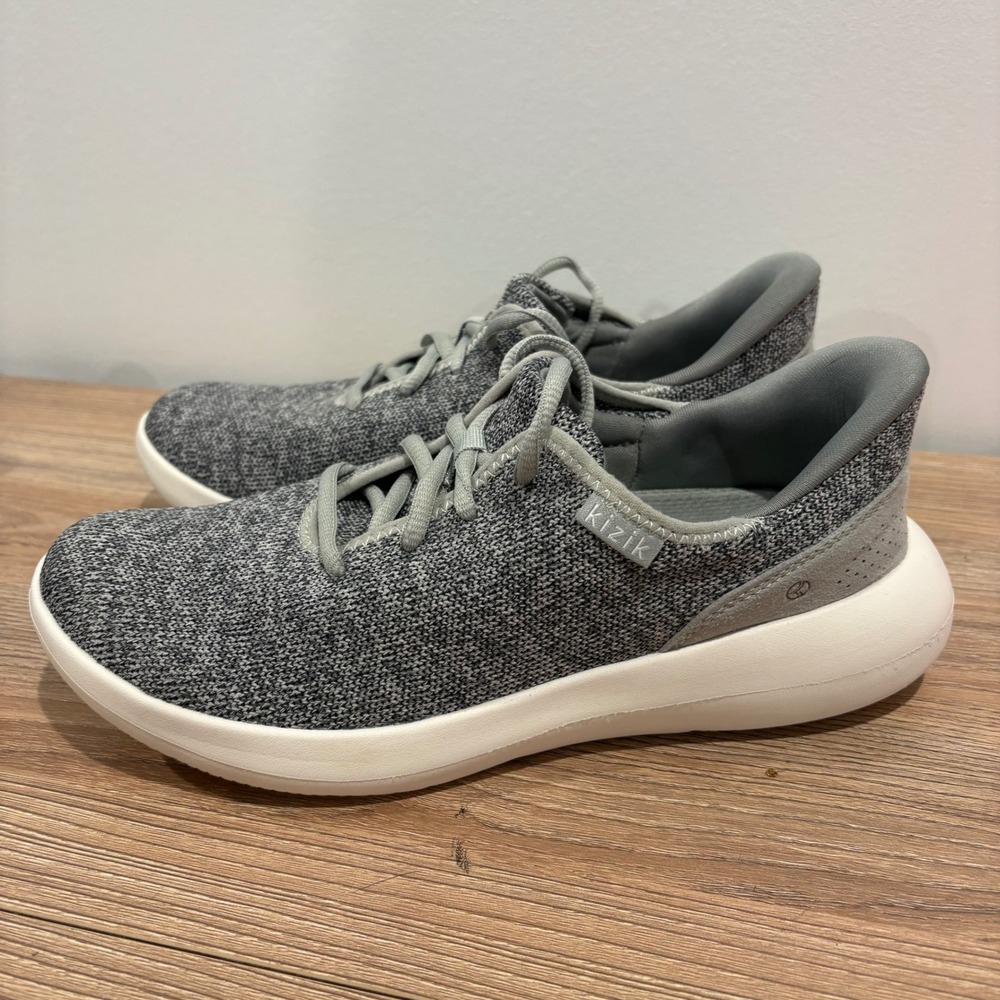 Kizik Madrid Eco Hands-Free Sneakers Women Grey size 7.5 Slip On Knit Walking
